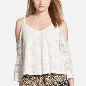 ASTR Cold Shoulder Lace Top
